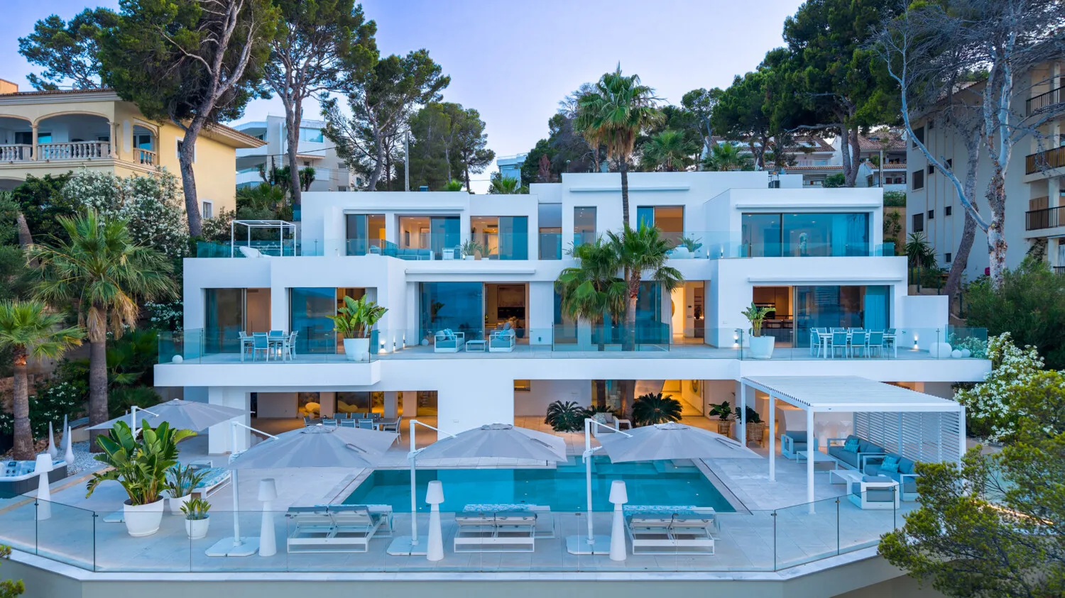 Luxury sea front villa with private sea access in Cala Vinyes, Calvia