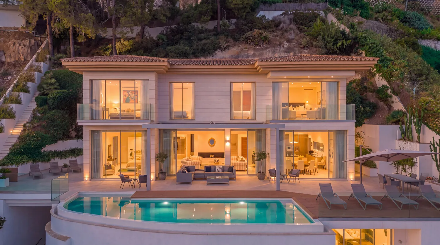 Luxury sunset-villa with outstanding sea views in Cala Llamp, Port d'Andratx